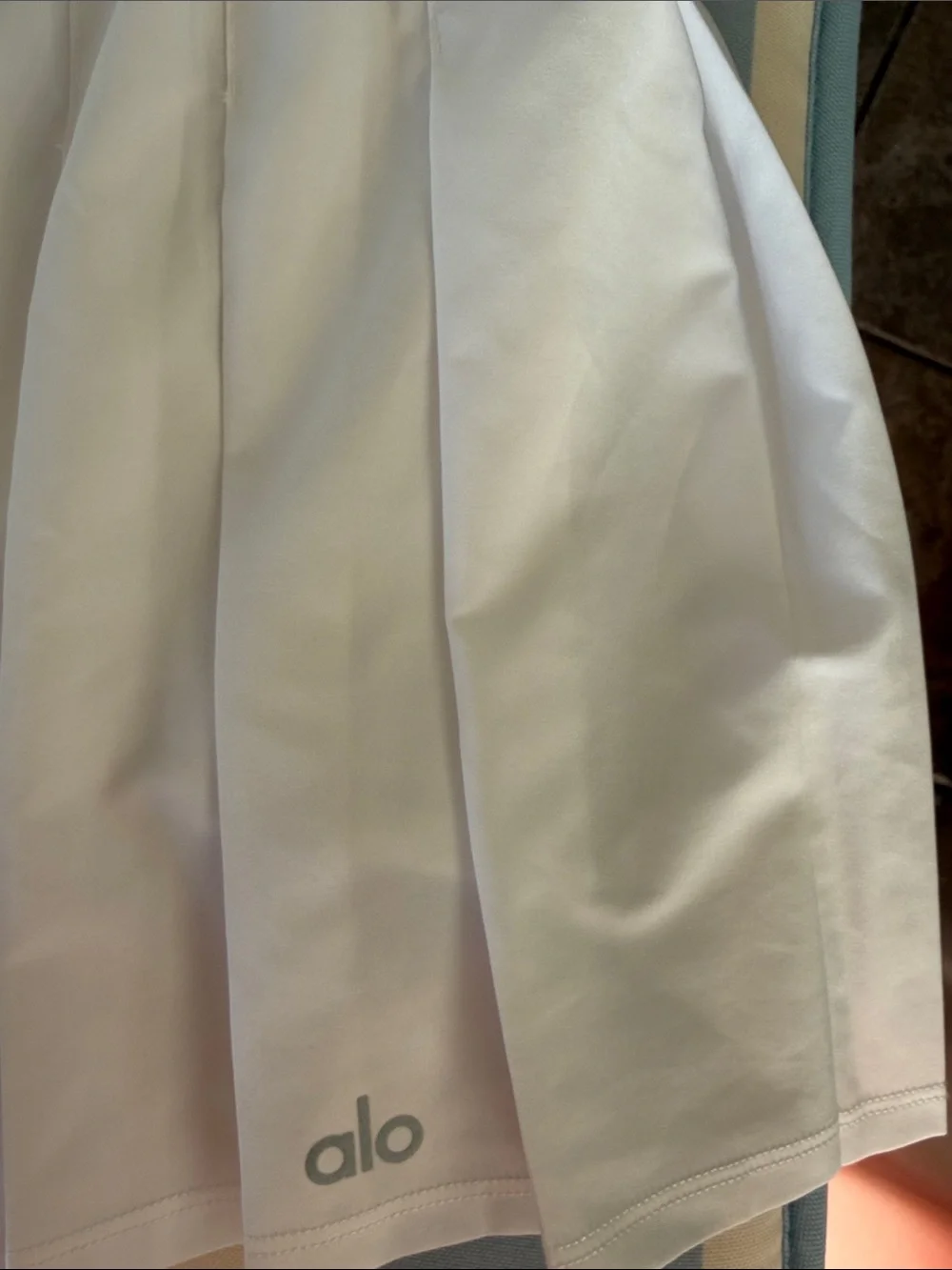 ALO Yoga NEW White Varsity Tennis Skirt